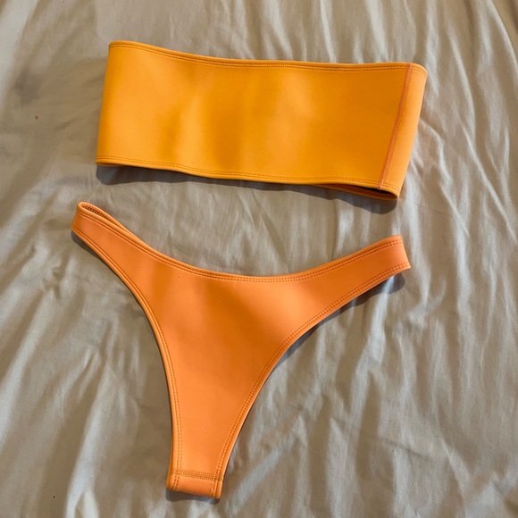 Hoaka orange neoprene cheeky bikini bottom M - Picture 3 of 5